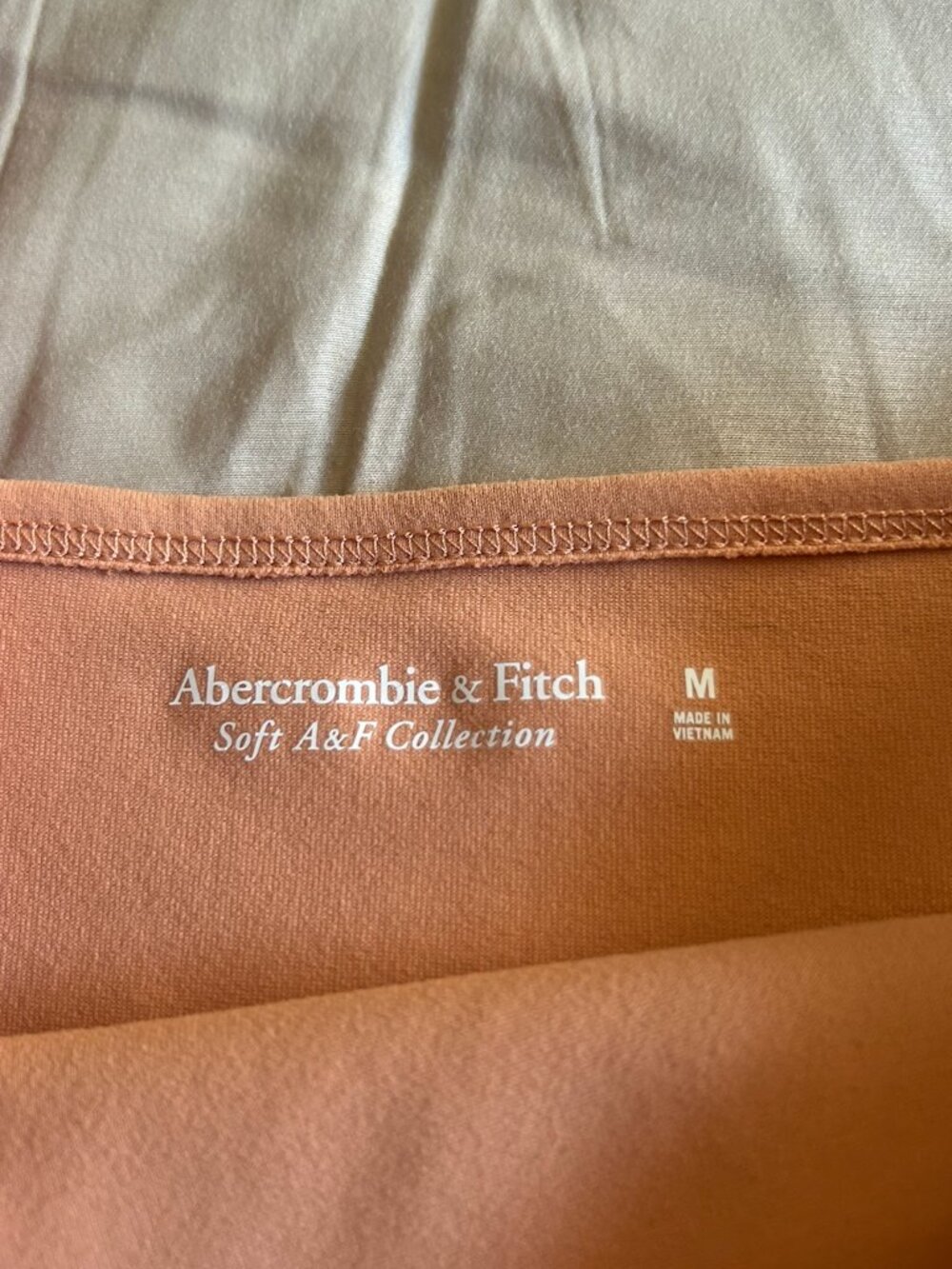 Peach Abercrombie Square Neck Crop Tank - Picture 3 of 3